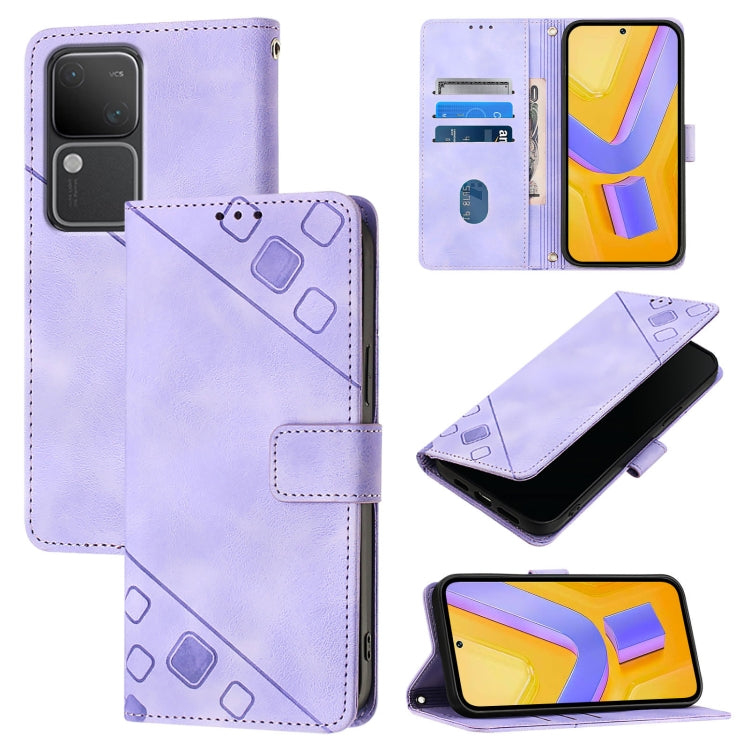 Skin Feel Embossed Leather Phone Case, For vivo Y100 5G IDN / Y200e 5G Global, For vivo V30 5G / V30 Pro 5G Global, For vivo V29e 5G Global / Y200 5G Global, For vivo X100 Pro, For vivo X100, For vivo V29 5G Global / V29 Pro                            ...
