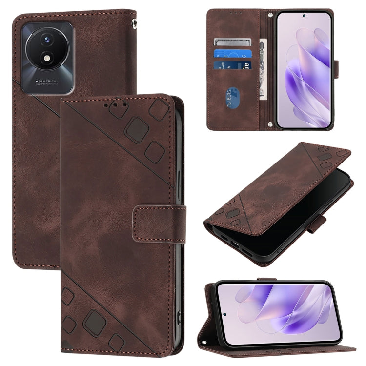 Skin Feel Embossed Leather Phone Case, For vivo Y100 5G IDN / Y200e 5G Global, For vivo V30 5G / V30 Pro 5G Global, For vivo V29e 5G Global / Y200 5G Global, For vivo X100 Pro, For vivo X100, For vivo V29 5G Global / V29 Pro                            ...