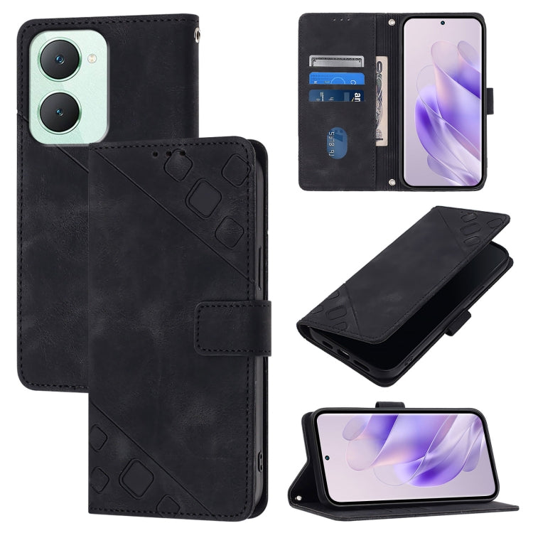 Skin Feel Embossed Leather Phone Case, For vivo Y28 4G, For vivo X100s 5G, For vivo Y38 5G, For vivo V30e 5G Global, For vivo iQOO Z9x, For vivo iQOO Z9 / iQOO Z9 Turbo 5G, For vivo Y17s 4G Global / Y28 5G India, For vivo Y03 4G Global