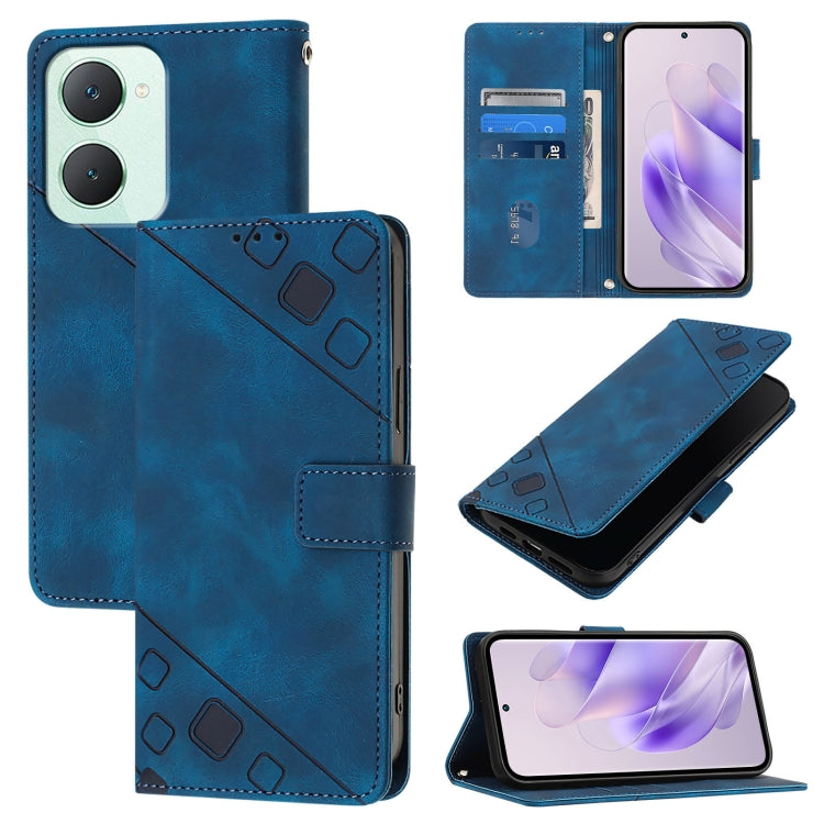 Skin Feel Embossed Leather Phone Case, For vivo Y28 4G, For vivo X100s 5G, For vivo Y38 5G, For vivo V30e 5G Global, For vivo iQOO Z9x, For vivo iQOO Z9 / iQOO Z9 Turbo 5G, For vivo Y17s 4G Global / Y28 5G India, For vivo Y03 4G Global