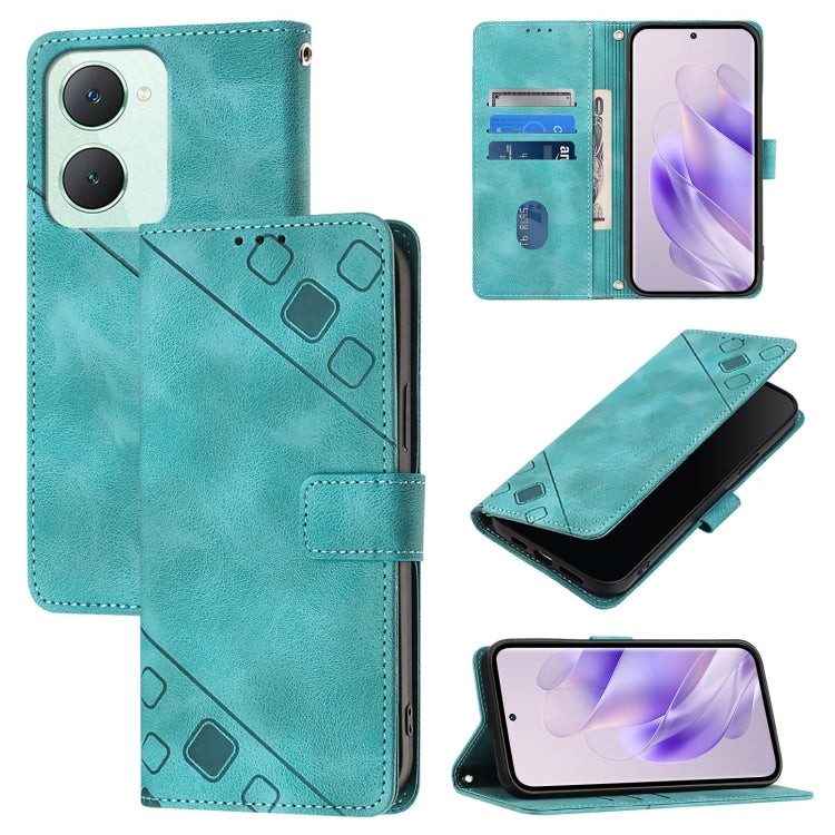 Skin Feel Embossed Leather Phone Case, For vivo Y28 4G, For vivo X100s 5G, For vivo Y38 5G, For vivo V30e 5G Global, For vivo iQOO Z9x, For vivo iQOO Z9 / iQOO Z9 Turbo 5G, For vivo Y17s 4G Global / Y28 5G India, For vivo Y03 4G Global