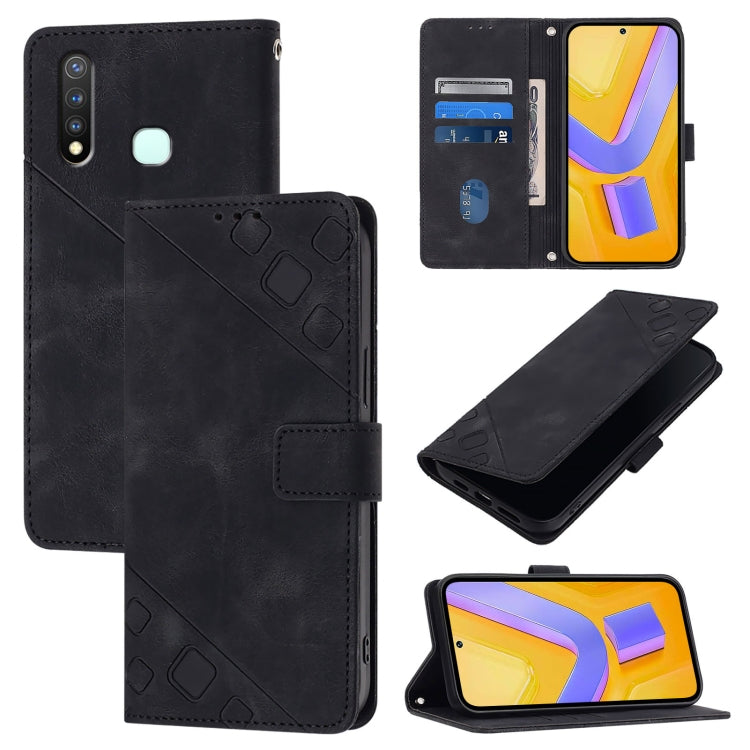 Skin Feel Embossed Leather Phone Case, For vivo Y76 5G, For vivo Y52s 5G / Y31s 5G / Y72 5G India, For vivo Y20 / Y20a / Y20i / Y20s / Y20g, For vivo Y70s, For vivo Y30 4G Global, For vivo Y19 / Y5s / U3 / U20 / Z5i, For vivo Y27 4G Global