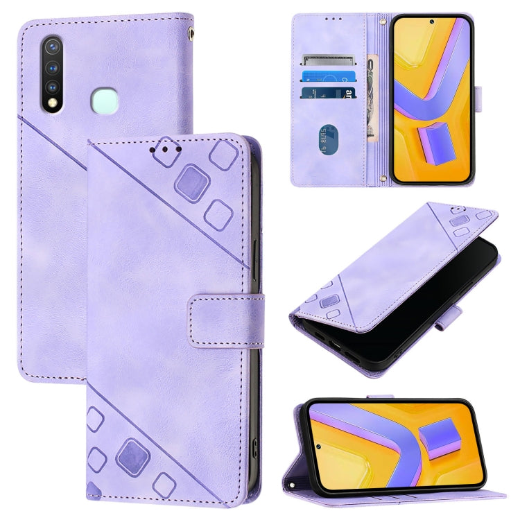 Skin Feel Embossed Leather Phone Case, For vivo Y76 5G, For vivo Y52s 5G / Y31s 5G / Y72 5G India, For vivo Y20 / Y20a / Y20i / Y20s / Y20g, For vivo Y70s, For vivo Y30 4G Global, For vivo Y19 / Y5s / U3 / U20 / Z5i, For vivo Y27 4G Global
