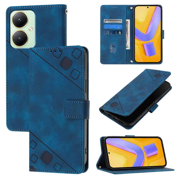 Skin Feel Embossed Leather Phone Case, For vivo Y76 5G, For vivo Y52s 5G / Y31s 5G / Y72 5G India, For vivo Y20 / Y20a / Y20i / Y20s / Y20g, For vivo Y70s, For vivo Y30 4G Global, For vivo Y19 / Y5s / U3 / U20 / Z5i, For vivo Y27 4G Global