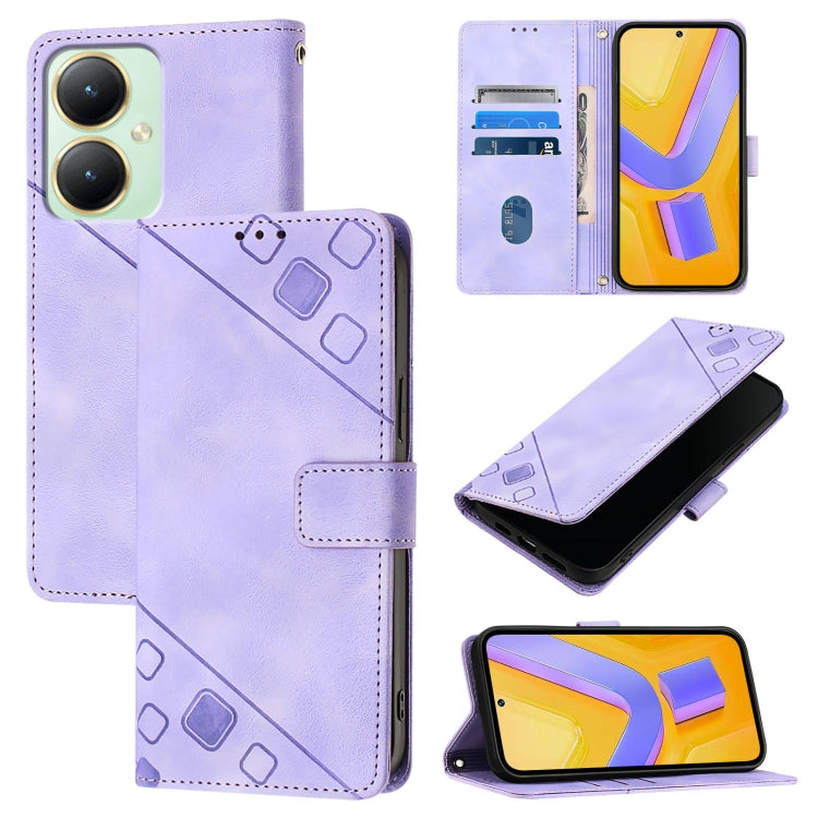 Skin Feel Embossed Leather Phone Case, For vivo Y76 5G, For vivo Y52s 5G / Y31s 5G / Y72 5G India, For vivo Y20 / Y20a / Y20i / Y20s / Y20g, For vivo Y70s, For vivo Y30 4G Global, For vivo Y19 / Y5s / U3 / U20 / Z5i, For vivo Y27 4G Global