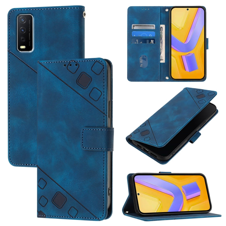 Skin Feel Embossed Leather Phone Case, For vivo Y76 5G, For vivo Y52s 5G / Y31s 5G / Y72 5G India, For vivo Y20 / Y20a / Y20i / Y20s / Y20g, For vivo Y70s, For vivo Y30 4G Global, For vivo Y19 / Y5s / U3 / U20 / Z5i, For vivo Y27 4G Global
