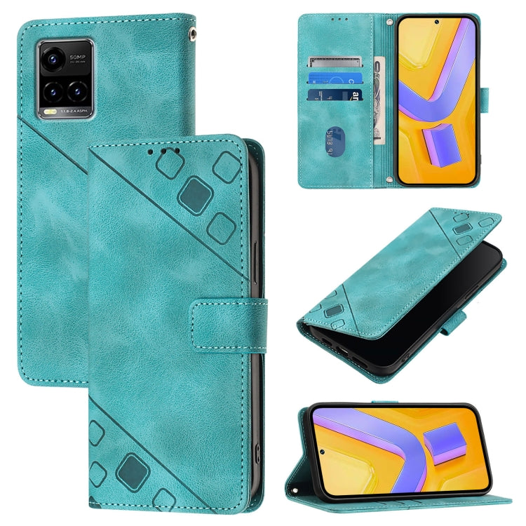 Skin Feel Embossed Leather Phone Case, For vivo Y78 5G / Y78+ 5G Global / V29 Lite, For vivo Y100 5G Global, For vivo V27 5G / V27 Pro 5G Global, For vivo V27e 4G Global / T2 4G Global, For vivo Y72 5G / iQOO Z3 / Y52 5G                                ...