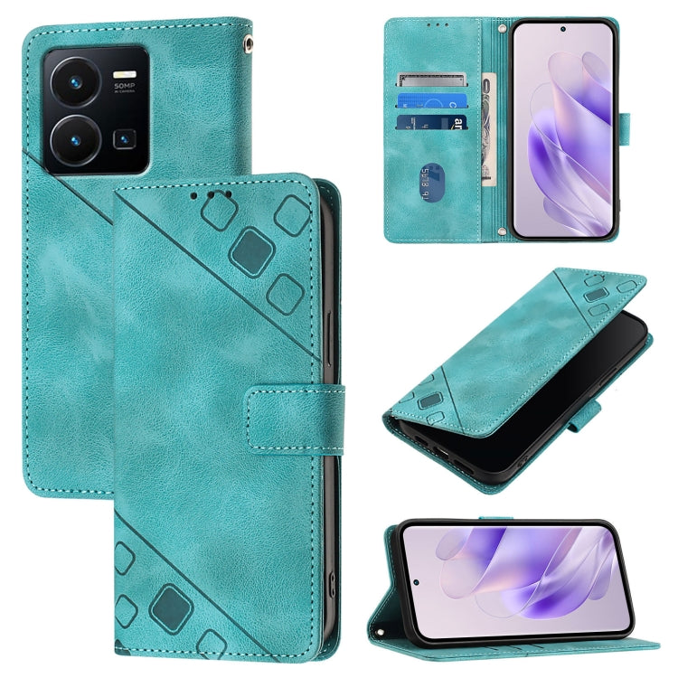 Skin Feel Embossed Leather Phone Case, For vivo Y78 5G / Y78+ 5G Global / V29 Lite, For vivo Y100 5G Global, For vivo V27 5G / V27 Pro 5G Global, For vivo V27e 4G Global / T2 4G Global, For vivo Y72 5G / iQOO Z3 / Y52 5G                                ...