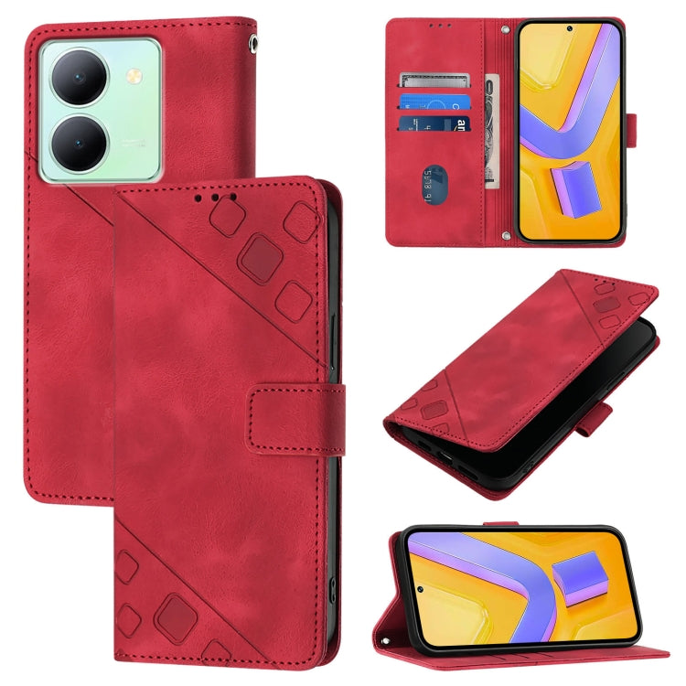 Skin Feel Embossed Leather Phone Case, For vivo Y100 5G IDN / Y200e 5G Global, For vivo V30 5G / V30 Pro 5G Global, For vivo V29e 5G Global / Y200 5G Global, For vivo X100 Pro, For vivo X100, For vivo V29 5G Global / V29 Pro                            ...