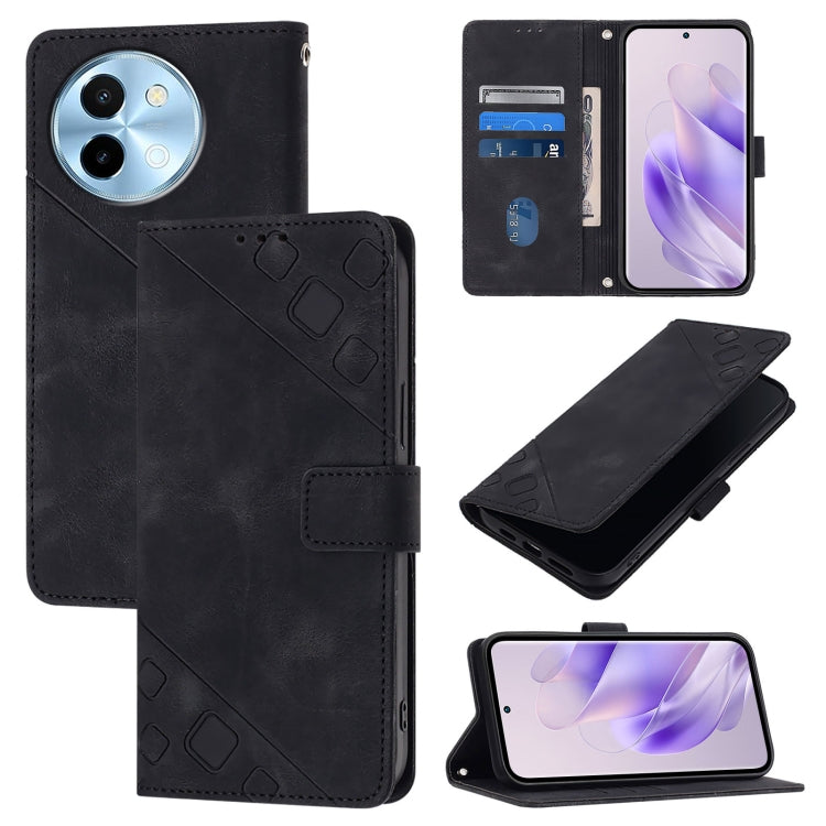 Skin Feel Embossed Leather Phone Case, For vivo Y28 4G, For vivo X100s 5G, For vivo Y38 5G, For vivo V30e 5G Global, For vivo iQOO Z9x, For vivo iQOO Z9 / iQOO Z9 Turbo 5G, For vivo Y17s 4G Global / Y28 5G India, For vivo Y03 4G Global