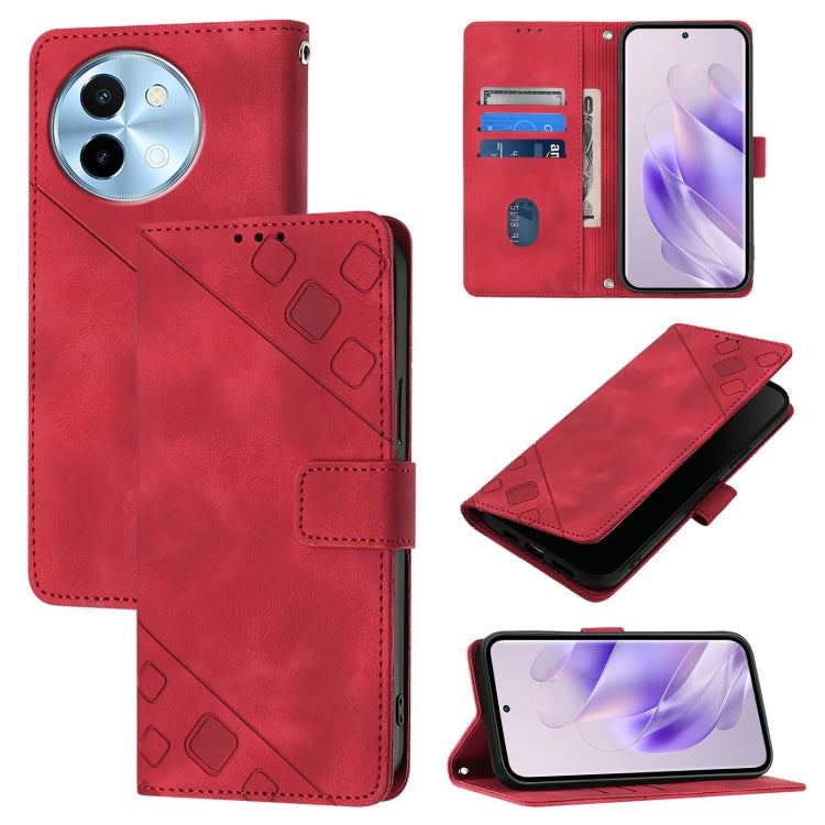 Skin Feel Embossed Leather Phone Case, For vivo Y28 4G, For vivo X100s 5G, For vivo Y38 5G, For vivo V30e 5G Global, For vivo iQOO Z9x, For vivo iQOO Z9 / iQOO Z9 Turbo 5G, For vivo Y17s 4G Global / Y28 5G India, For vivo Y03 4G Global