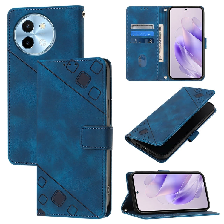 Skin Feel Embossed Leather Phone Case, For vivo Y28 4G, For vivo X100s 5G, For vivo Y38 5G, For vivo V30e 5G Global, For vivo iQOO Z9x, For vivo iQOO Z9 / iQOO Z9 Turbo 5G, For vivo Y17s 4G Global / Y28 5G India, For vivo Y03 4G Global