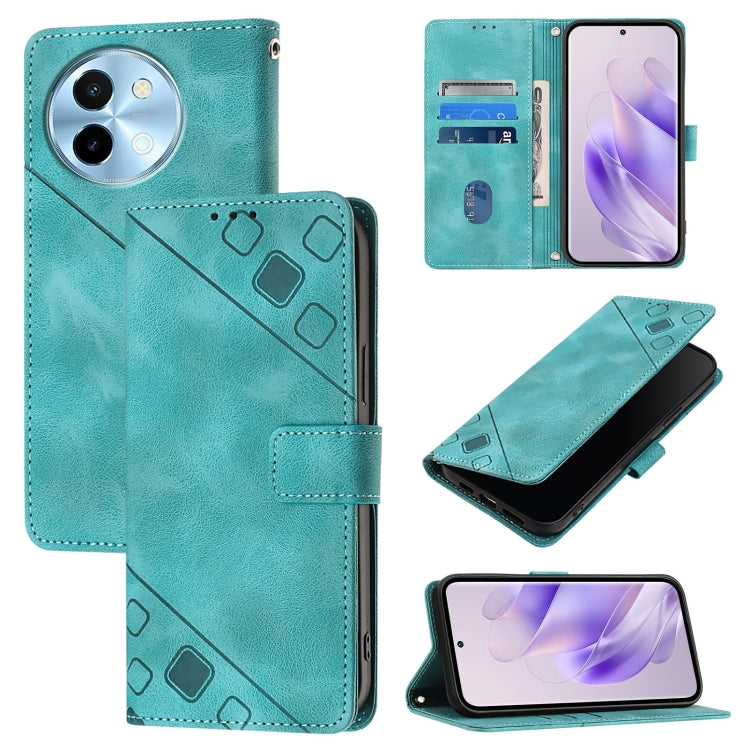 Skin Feel Embossed Leather Phone Case, For vivo Y28 4G, For vivo X100s 5G, For vivo Y38 5G, For vivo V30e 5G Global, For vivo iQOO Z9x, For vivo iQOO Z9 / iQOO Z9 Turbo 5G, For vivo Y17s 4G Global / Y28 5G India, For vivo Y03 4G Global