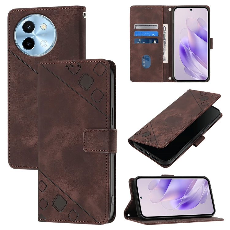 Skin Feel Embossed Leather Phone Case, For vivo Y28 4G, For vivo X100s 5G, For vivo Y38 5G, For vivo V30e 5G Global, For vivo iQOO Z9x, For vivo iQOO Z9 / iQOO Z9 Turbo 5G, For vivo Y17s 4G Global / Y28 5G India, For vivo Y03 4G Global