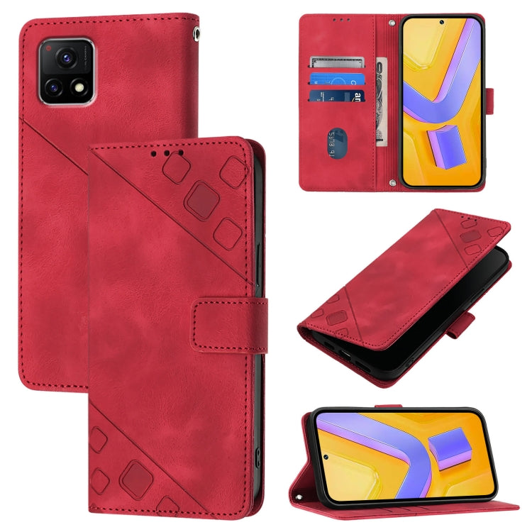 Skin Feel Embossed Leather Phone Case, For vivo Y76 5G, For vivo Y52s 5G / Y31s 5G / Y72 5G India, For vivo Y20 / Y20a / Y20i / Y20s / Y20g, For vivo Y70s, For vivo Y30 4G Global, For vivo Y19 / Y5s / U3 / U20 / Z5i, For vivo Y27 4G Global