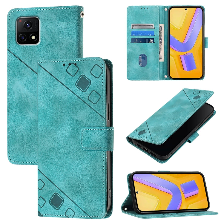 Skin Feel Embossed Leather Phone Case, For vivo Y76 5G, For vivo Y52s 5G / Y31s 5G / Y72 5G India, For vivo Y20 / Y20a / Y20i / Y20s / Y20g, For vivo Y70s, For vivo Y30 4G Global, For vivo Y19 / Y5s / U3 / U20 / Z5i, For vivo Y27 4G Global