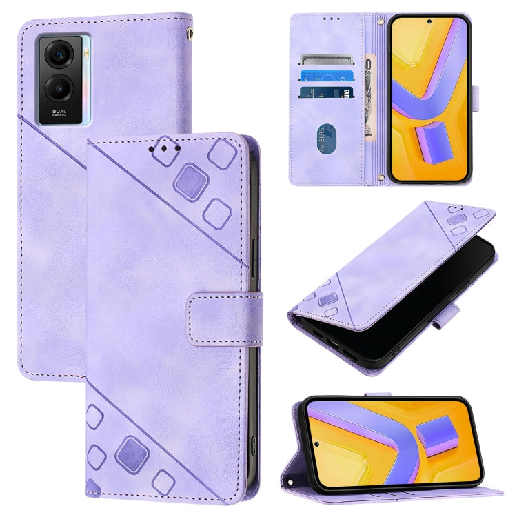 Skin Feel Embossed Leather Phone Case, For vivo Y78 5G / Y78+ 5G Global / V29 Lite, For vivo Y100 5G Global, For vivo V27 5G / V27 Pro 5G Global, For vivo V27e 4G Global / T2 4G Global, For vivo Y72 5G / iQOO Z3 / Y52 5G                                ...
