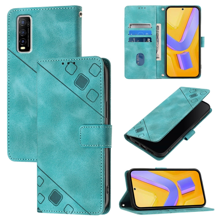 Skin Feel Embossed Leather Phone Case, For vivo Y76 5G, For vivo Y52s 5G / Y31s 5G / Y72 5G India, For vivo Y20 / Y20a / Y20i / Y20s / Y20g, For vivo Y70s, For vivo Y30 4G Global, For vivo Y19 / Y5s / U3 / U20 / Z5i, For vivo Y27 4G Global