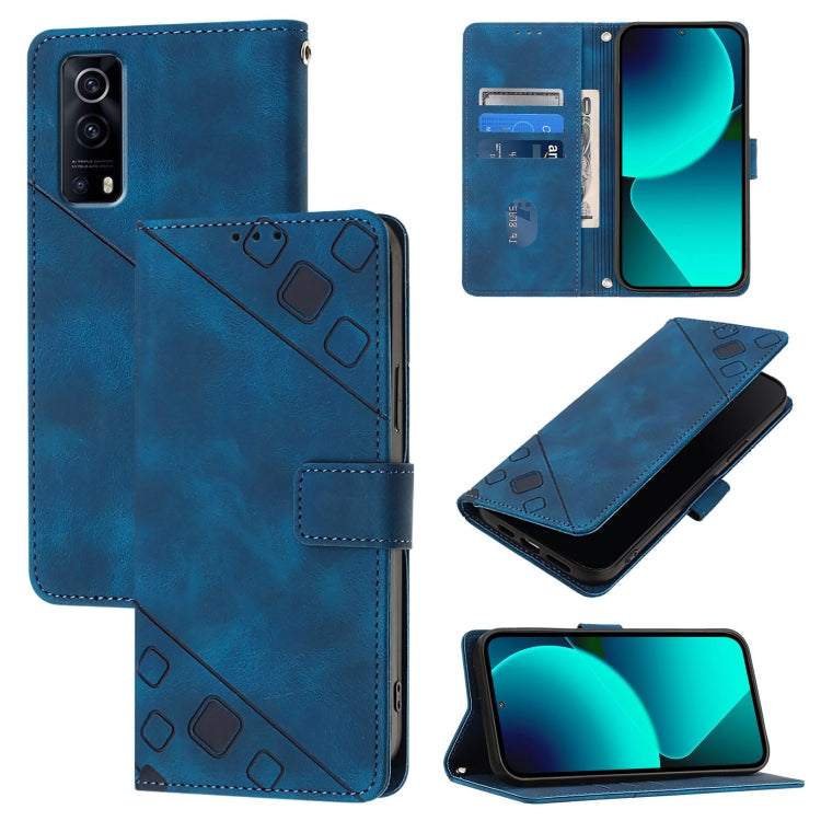 Skin Feel Embossed Leather Phone Case, For vivo Y78 5G / Y78+ 5G Global / V29 Lite, For vivo Y100 5G Global, For vivo V27 5G / V27 Pro 5G Global, For vivo V27e 4G Global / T2 4G Global, For vivo Y72 5G / iQOO Z3 / Y52 5G                                ...