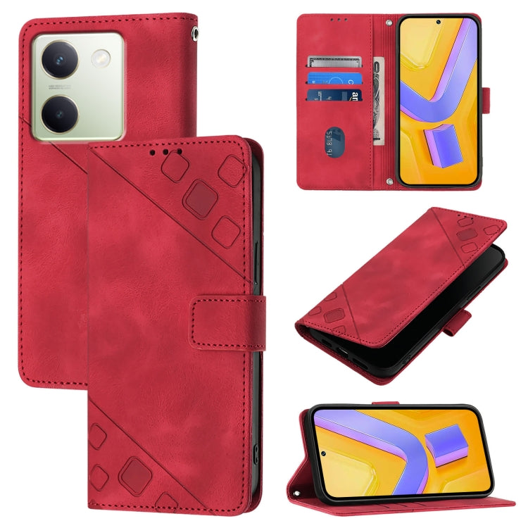 Skin Feel Embossed Leather Phone Case, For vivo Y100 5G IDN / Y200e 5G Global, For vivo V30 5G / V30 Pro 5G Global, For vivo V29e 5G Global / Y200 5G Global, For vivo X100 Pro, For vivo X100, For vivo V29 5G Global / V29 Pro                            ...