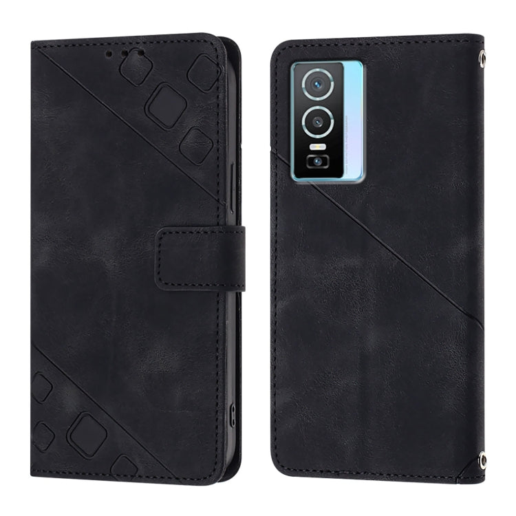 Skin Feel Embossed Leather Phone Case, For vivo Y76 5G, For vivo Y52s 5G / Y31s 5G / Y72 5G India, For vivo Y20 / Y20a / Y20i / Y20s / Y20g, For vivo Y70s, For vivo Y30 4G Global, For vivo Y19 / Y5s / U3 / U20 / Z5i, For vivo Y27 4G Global