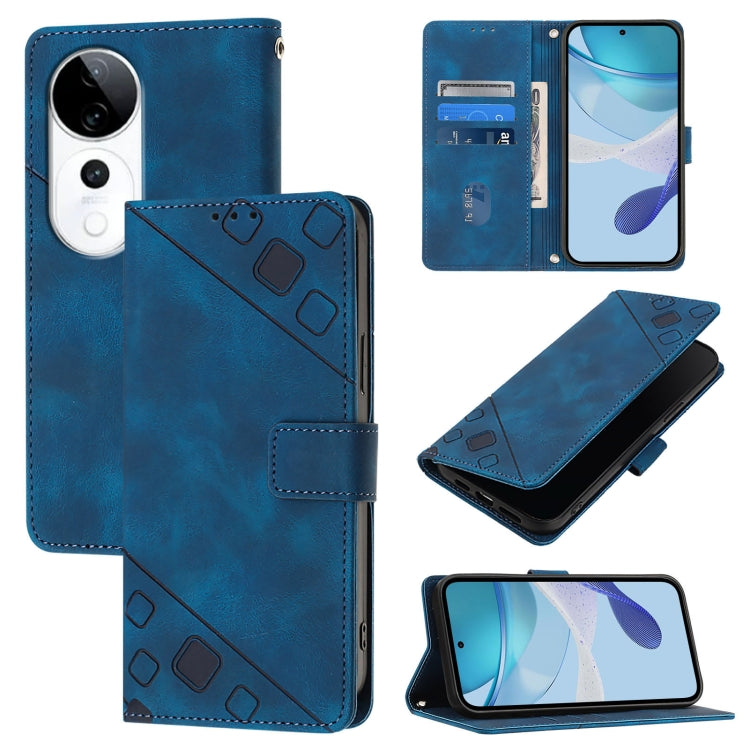 Skin Feel Embossed Leather Phone Case, For vivo Y29S 5G / Y04 4G Global, For vivo Y29 4G Global, For vivo V50 5G Global, For vivo S20 5G, For vivo S20 Pro 5G, For vivo Y300 5G, For vivo S19 Pro, For vivo S19