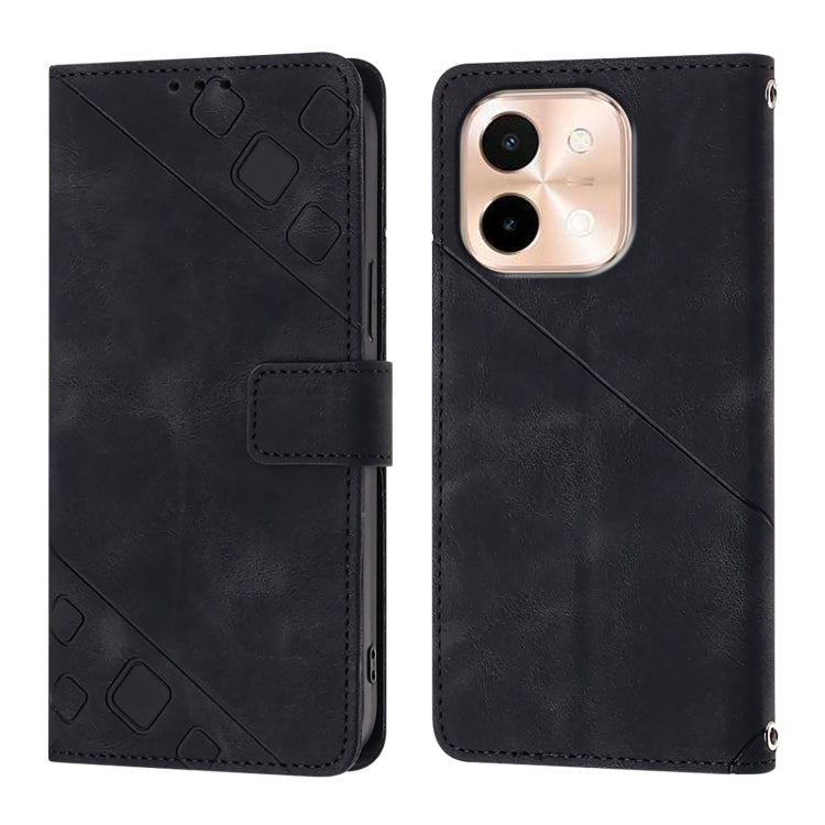 Skin Feel Embossed Leather Phone Case, For vivo Y28 4G, For vivo X100s 5G, For vivo Y38 5G, For vivo V30e 5G Global, For vivo iQOO Z9x, For vivo iQOO Z9 / iQOO Z9 Turbo 5G, For vivo Y17s 4G Global / Y28 5G India, For vivo Y03 4G Global