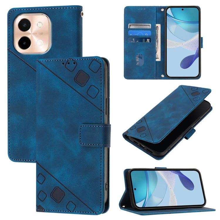 Skin Feel Embossed Leather Phone Case, For vivo Y28 4G, For vivo X100s 5G, For vivo Y38 5G, For vivo V30e 5G Global, For vivo iQOO Z9x, For vivo iQOO Z9 / iQOO Z9 Turbo 5G, For vivo Y17s 4G Global / Y28 5G India, For vivo Y03 4G Global