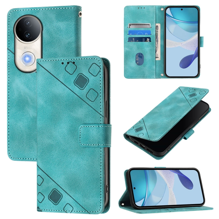 Skin Feel Embossed Leather Phone Case, For vivo Y29S 5G / Y04 4G Global, For vivo Y29 4G Global, For vivo V50 5G Global, For vivo S20 5G, For vivo S20 Pro 5G, For vivo Y300 5G, For vivo S19 Pro, For vivo S19