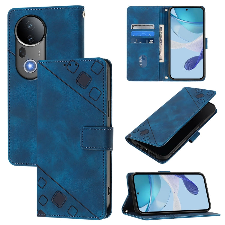 Skin Feel Embossed Leather Phone Case, For vivo Y29S 5G / Y04 4G Global, For vivo Y29 4G Global, For vivo V50 5G Global, For vivo S20 5G, For vivo S20 Pro 5G, For vivo Y300 5G, For vivo S19 Pro, For vivo S19