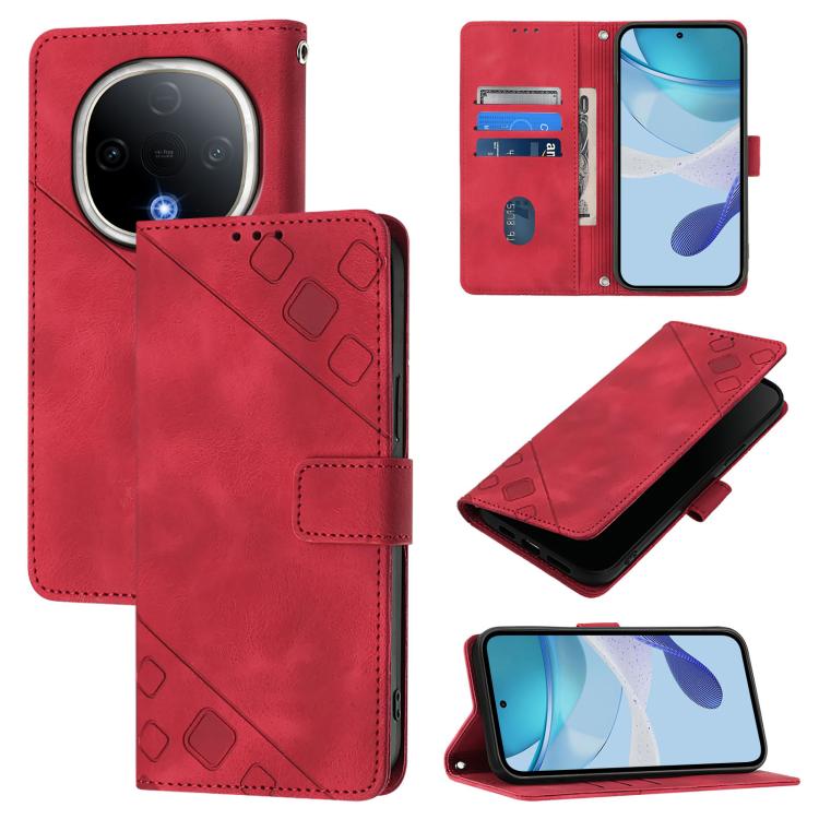 Skin Feel Embossed Leather Phone Case, For vivo Y29S 5G / Y04 4G Global, For vivo Y29 4G Global, For vivo V50 5G Global, For vivo S20 5G, For vivo S20 Pro 5G, For vivo Y300 5G, For vivo S19 Pro, For vivo S19