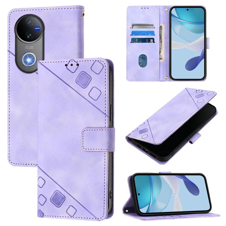 Skin Feel Embossed Leather Phone Case, For vivo Y29S 5G / Y04 4G Global, For vivo Y29 4G Global, For vivo V50 5G Global, For vivo S20 5G, For vivo S20 Pro 5G, For vivo Y300 5G, For vivo S19 Pro, For vivo S19