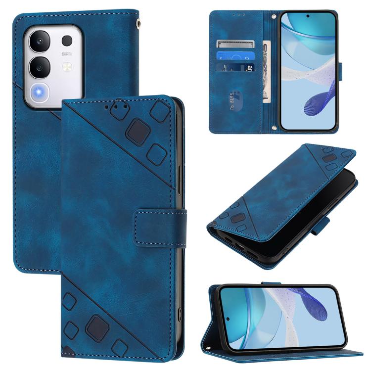 Skin Feel Embossed Leather Phone Case, For vivo Y29S 5G / Y04 4G Global, For vivo Y29 4G Global, For vivo V50 5G Global, For vivo S20 5G, For vivo S20 Pro 5G, For vivo Y300 5G, For vivo S19 Pro, For vivo S19