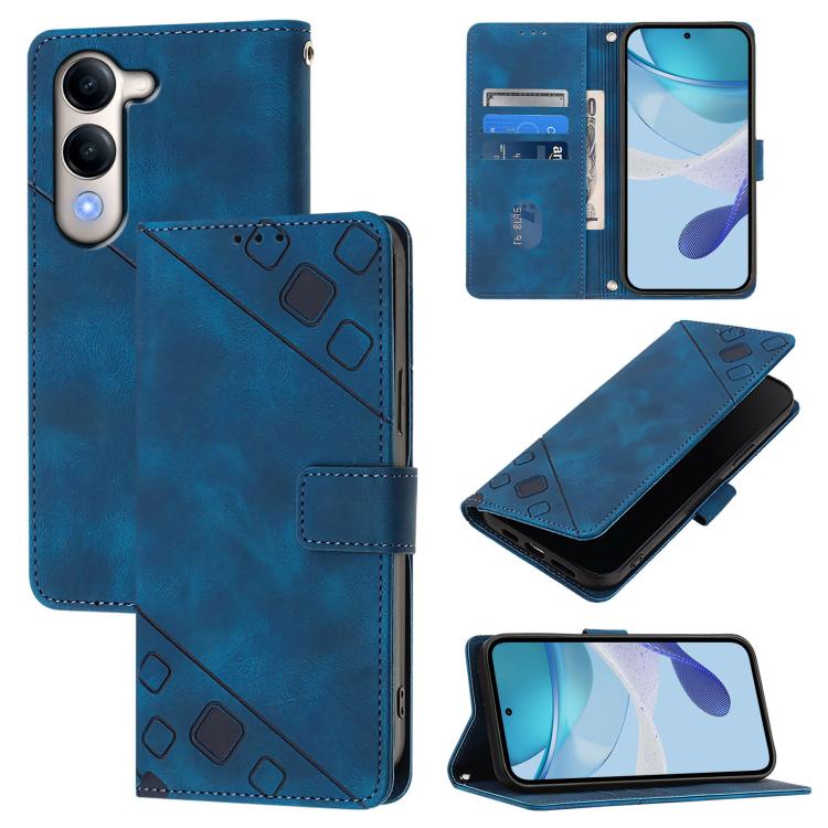 Skin Feel Embossed Leather Phone Case, For vivo Y29S 5G / Y04 4G Global, For vivo Y29 4G Global, For vivo V50 5G Global, For vivo S20 5G, For vivo S20 Pro 5G, For vivo Y300 5G, For vivo S19 Pro, For vivo S19