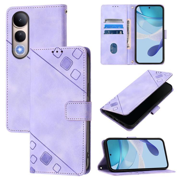 Skin Feel Embossed Leather Phone Case, For vivo V60 Lite 5G Global, For vivo Y400 5G Global, For vivo Y400 4G, For vivo V60 5G Global, For vivo S30 Pro mini, For vivo S30, For vivo Y39 5G Global, For vivo V50 Lite 5G