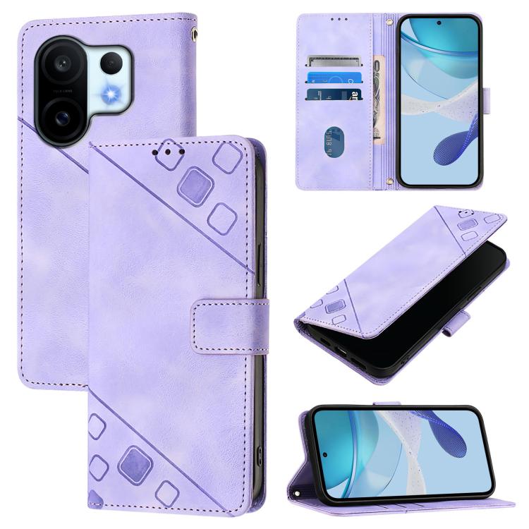 Skin Feel Embossed Leather Phone Case, For vivo V60 Lite 5G Global, For vivo Y400 5G Global, For vivo Y400 4G, For vivo V60 5G Global, For vivo S30 Pro mini, For vivo S30, For vivo Y39 5G Global, For vivo V50 Lite 5G