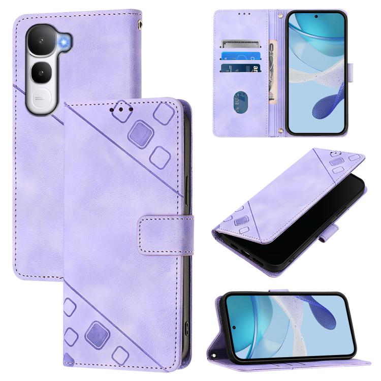 Skin Feel Embossed Leather Phone Case, For vivo V60 Lite 5G Global, For vivo Y400 5G Global, For vivo Y400 4G, For vivo V60 5G Global, For vivo S30 Pro mini, For vivo S30, For vivo Y39 5G Global, For vivo V50 Lite 5G