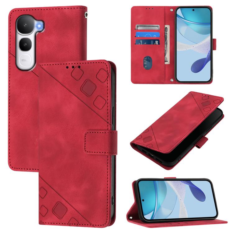 Skin Feel Embossed Leather Phone Case, For vivo V60 Lite 5G Global, For vivo Y400 5G Global, For vivo Y400 4G, For vivo V60 5G Global, For vivo S30 Pro mini, For vivo S30, For vivo Y39 5G Global, For vivo V50 Lite 5G