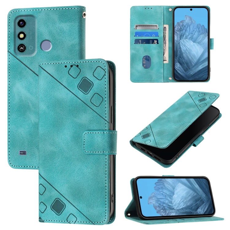 Skin Feel Embossed Leather Phone Case, For ZTE Blade A73 4G, For ZTE Blade V50 Vita, For ZTE Blade A53 Pro, For ZTE Blade A53, For ZTE Blade A52 Lite, For ZTE Blade V40s
