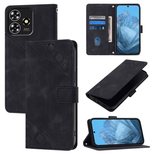 Skin Feel Embossed Leather Phone Case, For ZTE Blade A73 4G, For ZTE Blade V50 Vita, For ZTE Blade A53 Pro, For ZTE Blade A53, For ZTE Blade A52 Lite, For ZTE Blade V40s