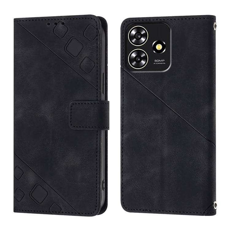 Skin Feel Embossed Leather Phone Case, For ZTE Blade A73 4G, For ZTE Blade V50 Vita, For ZTE Blade A53 Pro, For ZTE Blade A53, For ZTE Blade A52 Lite, For ZTE Blade V40s