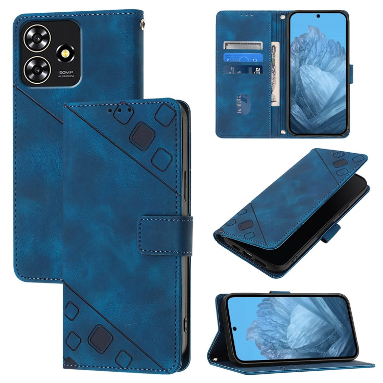 Skin Feel Embossed Leather Phone Case, For ZTE Blade A73 4G, For ZTE Blade V50 Vita, For ZTE Blade A53 Pro, For ZTE Blade A53, For ZTE Blade A52 Lite, For ZTE Blade V40s