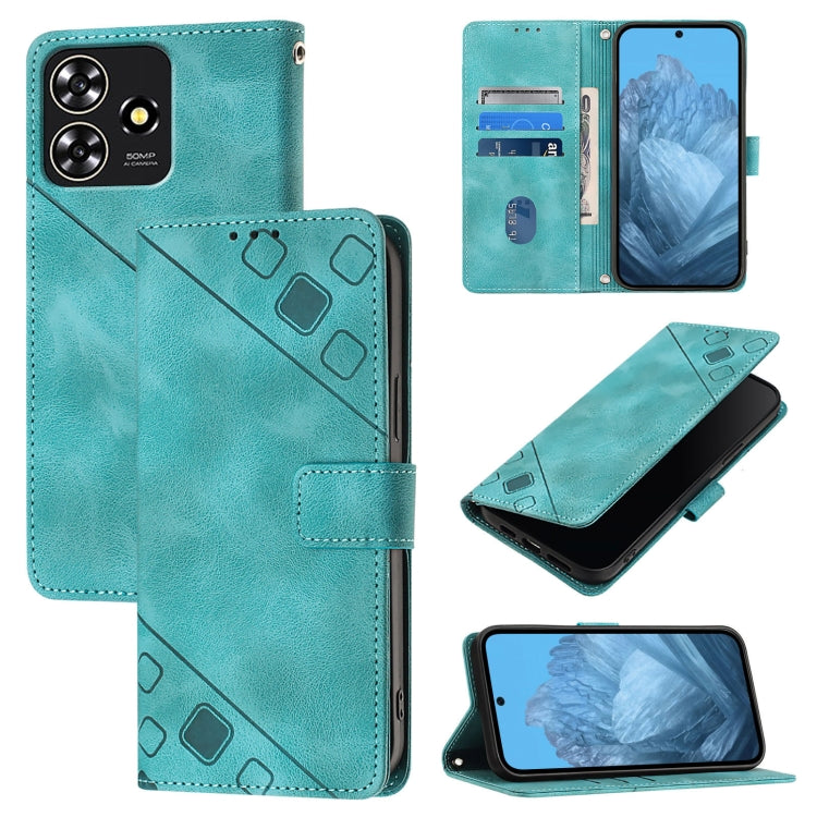 Skin Feel Embossed Leather Phone Case, For ZTE Blade A73 4G, For ZTE Blade V50 Vita, For ZTE Blade A53 Pro, For ZTE Blade A53, For ZTE Blade A52 Lite, For ZTE Blade V40s