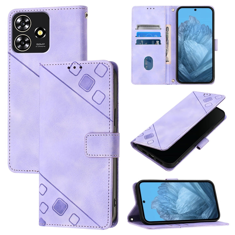 Skin Feel Embossed Leather Phone Case, For ZTE Blade A73 4G, For ZTE Blade V50 Vita, For ZTE Blade A53 Pro, For ZTE Blade A53, For ZTE Blade A52 Lite, For ZTE Blade V40s