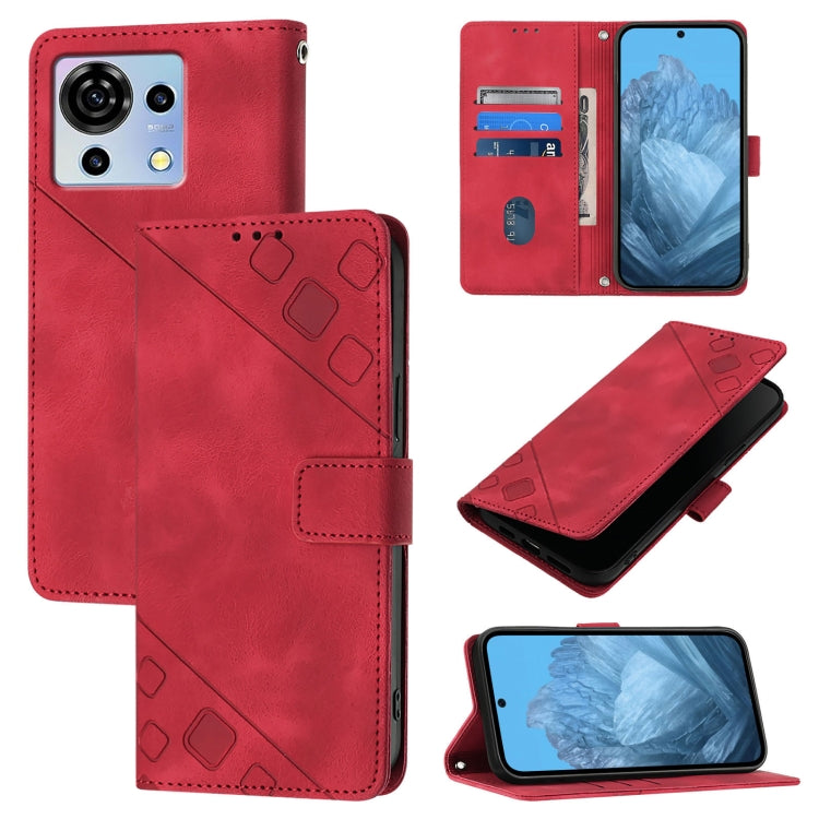 Skin Feel Embossed Leather Phone Case, For ZTE Blade A73 4G, For ZTE Blade V50 Vita, For ZTE Blade A53 Pro, For ZTE Blade A53, For ZTE Blade A52 Lite, For ZTE Blade V40s
