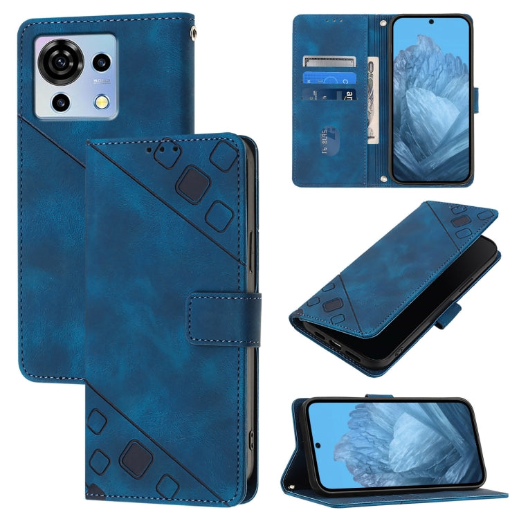 Skin Feel Embossed Leather Phone Case, For ZTE Blade A73 4G, For ZTE Blade V50 Vita, For ZTE Blade A53 Pro, For ZTE Blade A53, For ZTE Blade A52 Lite, For ZTE Blade V40s