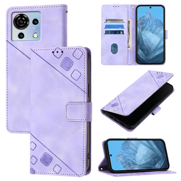 Skin Feel Embossed Leather Phone Case, For ZTE Blade A73 4G, For ZTE Blade V50 Vita, For ZTE Blade A53 Pro, For ZTE Blade A53, For ZTE Blade A52 Lite, For ZTE Blade V40s