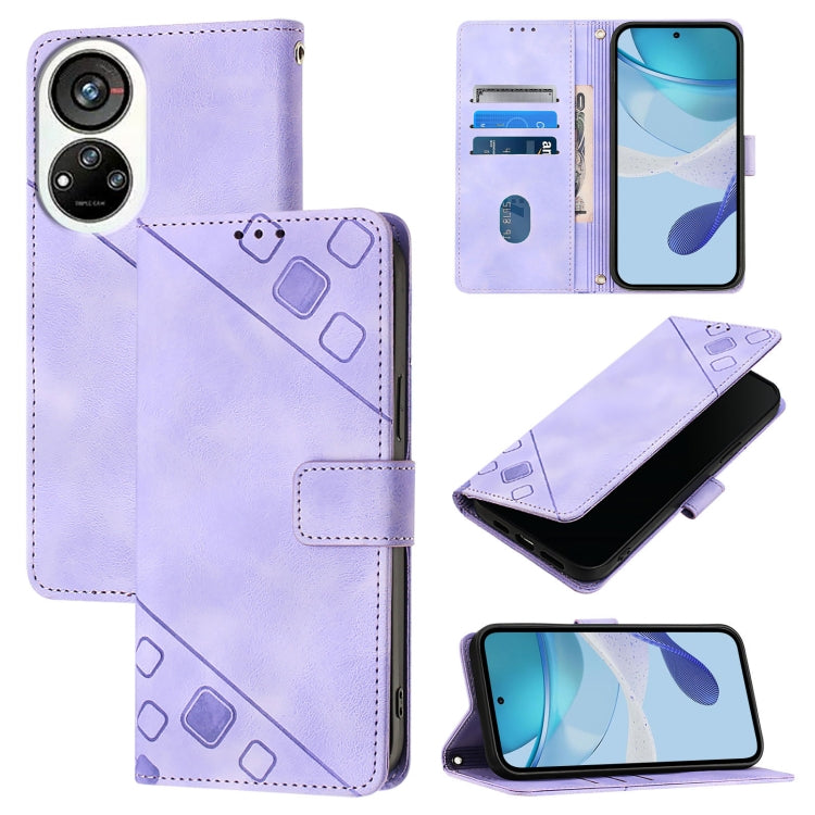 Skin Feel Embossed Leather Phone Case, For ZTE Blade A73 4G, For ZTE Blade V50 Vita, For ZTE Blade A53 Pro, For ZTE Blade A53, For ZTE Blade A52 Lite, For ZTE Blade V40s