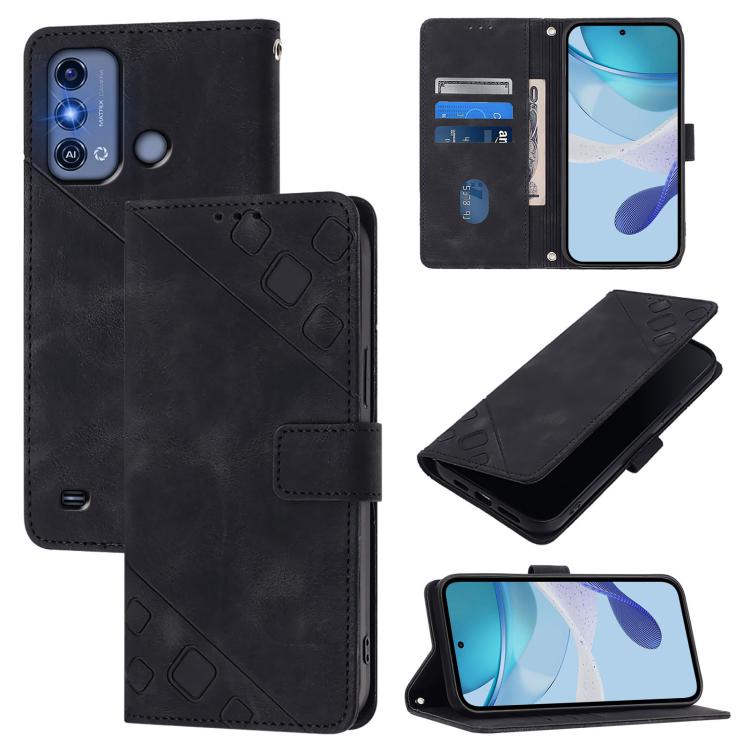 Skin Feel Embossed Leather Phone Case, For ZTE Blade A73 4G, For ZTE Blade V50 Vita, For ZTE Blade A53 Pro, For ZTE Blade A53, For ZTE Blade A52 Lite, For ZTE Blade V40s