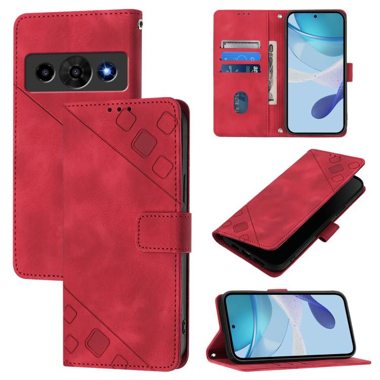 Skin Feel Embossed Leather Phone Case, For ZTE nubia Neo 5 5G, For ZTE nubia Neo 5 GT 5G, For ZTE Nubia P7 Pro 5G / Optus X Value 5G, For ZTE Nubia P9 Pro 5G / Optus X Pro 2 5G, For ZTE nubia RedMagic 11 Air, For ZTE Blade A75 Pro 5G / T-Elite 5G      ...
